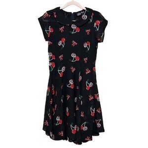 NWT Dead Threads Fit Flare Dress Womens Small Cherry Skull Rockabilly Punk VLV